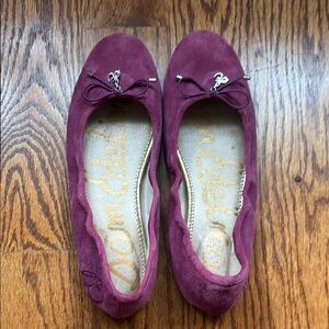 Sam Edelman Women's Pink Suede Ballet Flats